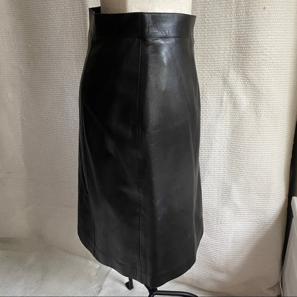 Thierry Mugler 8 Vintage 90s Leather Pencil Skirt - Picture 8 of 16
